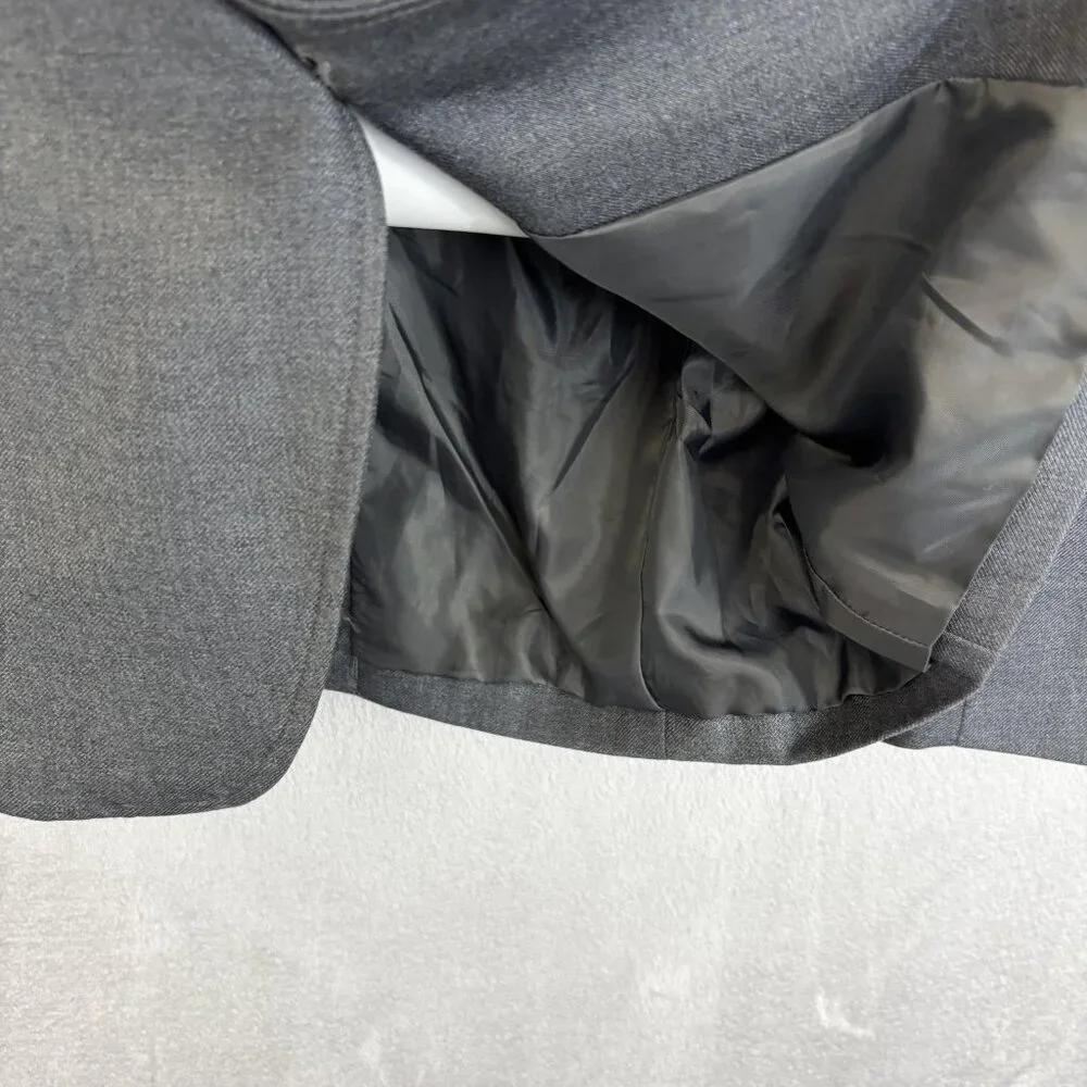 American Rag Cie Blazer Jacket Mens Medium Slim Fit Gray Sport Coat‎ Zip Pockets